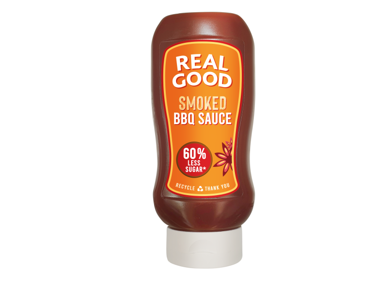 Real Good Smoked BBQ Sauce 60% Less Sugar