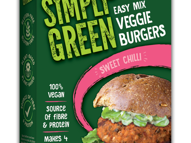 Product image for Simply Green Sweet Chilli Veggie Burger Mix
