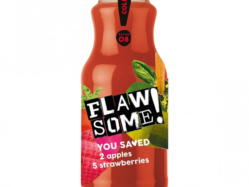 Product image for Flawsome! Apple &amp; Strawberry - Cold Pressed Juice (12x250ml)